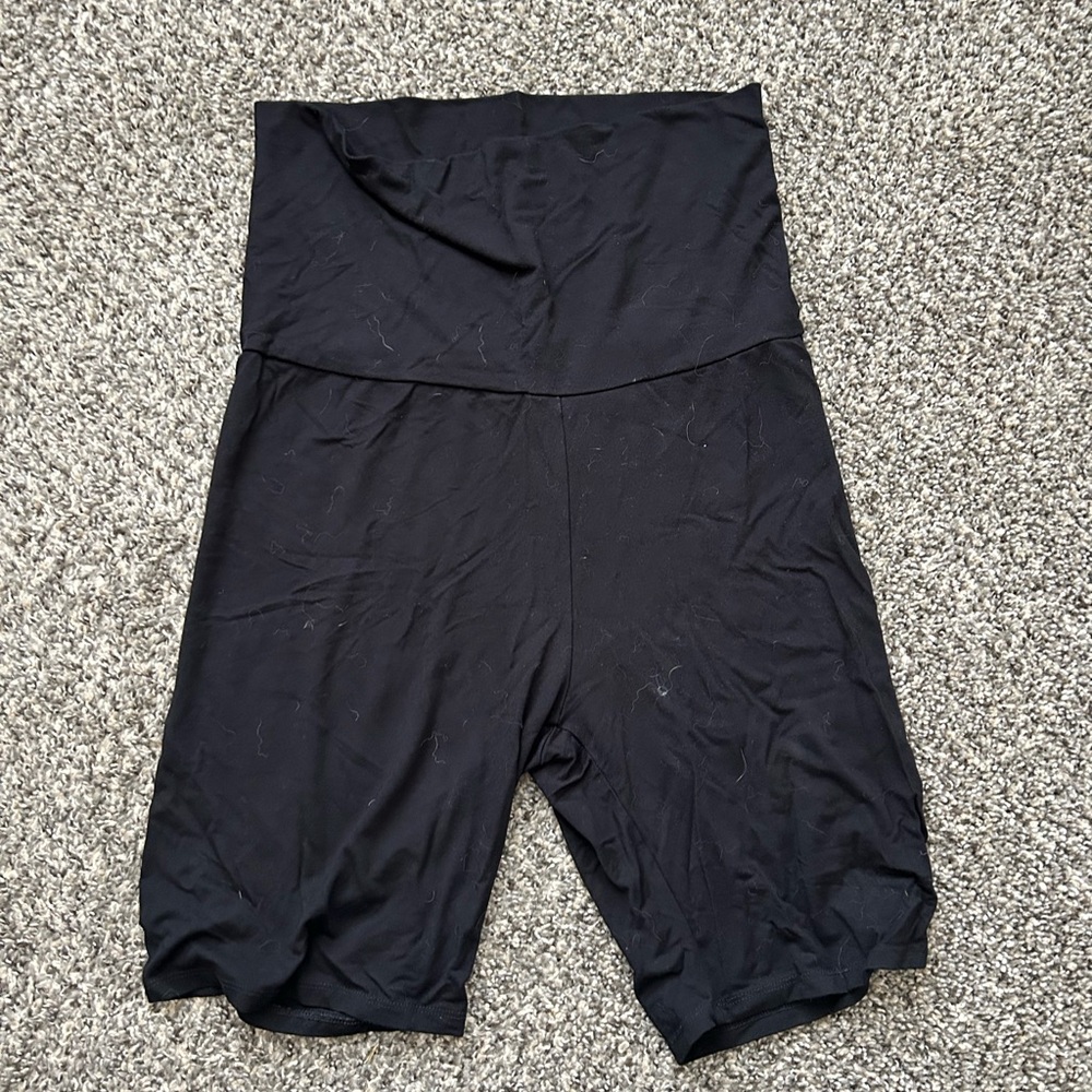 Storq maternity bike shorts in black